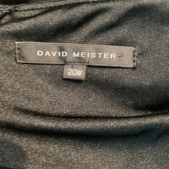 David Meister Long Sleeve Dress Size 20W Black - Picture 8 of 9